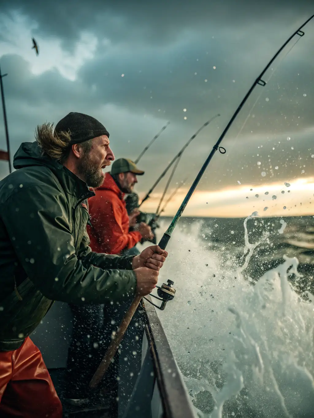 A vibrant image of anglers participating in a TEAM SENSAS BREIZH COMPETITION event, showcasing the excitement and camaraderie of competitive fishing. The focus is on the anglers in action, set against a scenic freshwater backdrop.