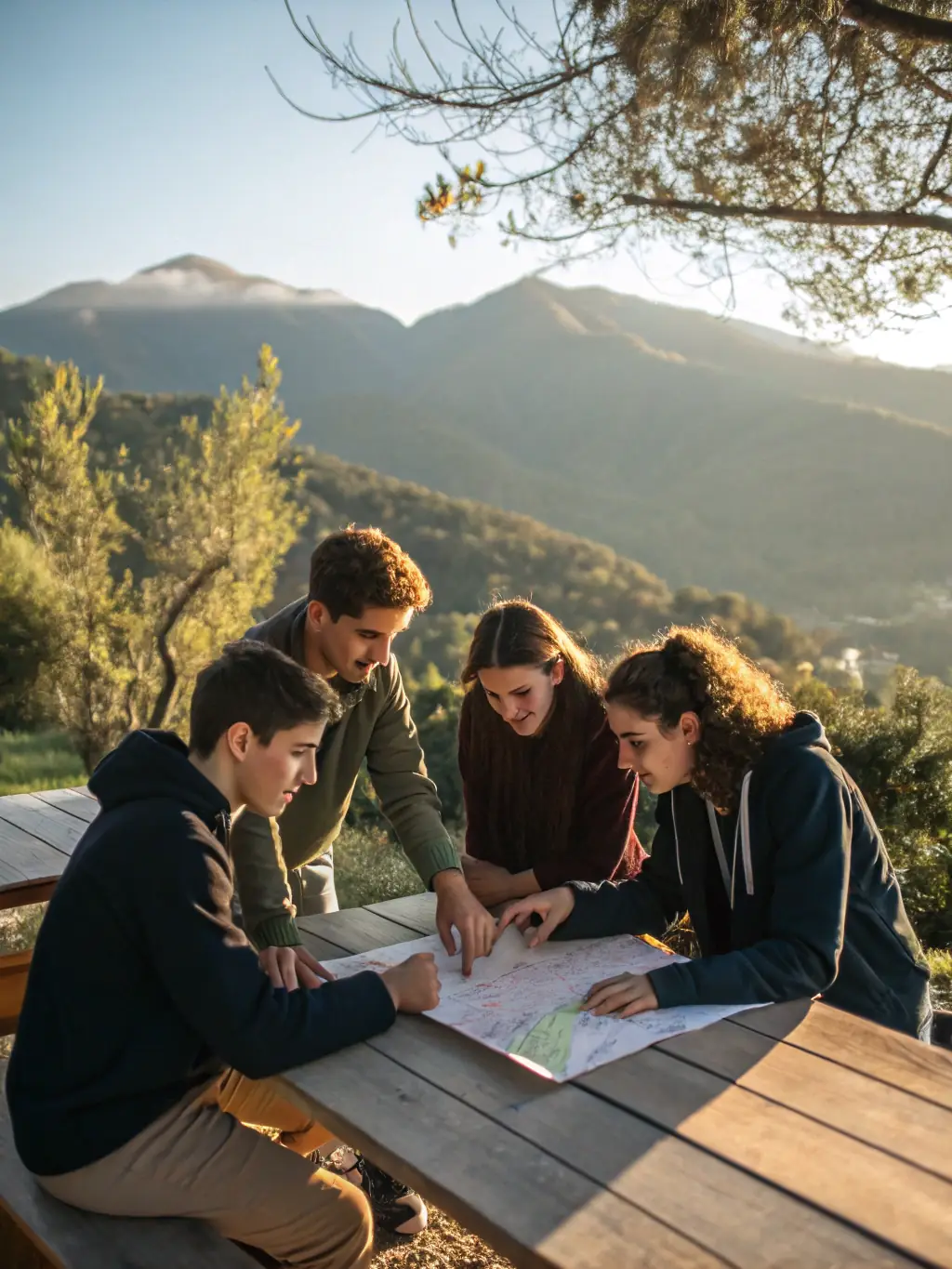 A collaborative image of team members planning and organizing an event, showcasing the organization's dedication to community involvement and event management.